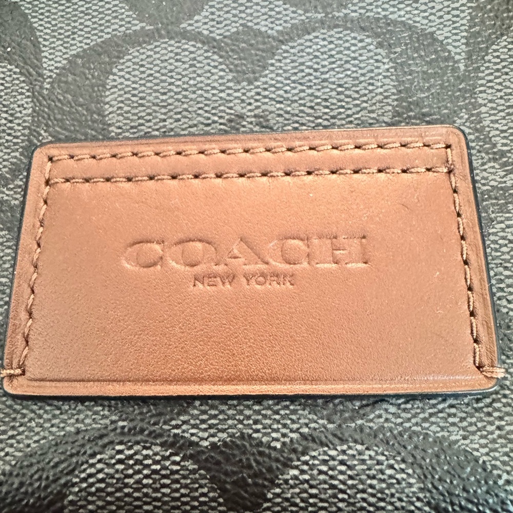 Coach Black and Red Backpack with Signature Style - Picture 2 of 13